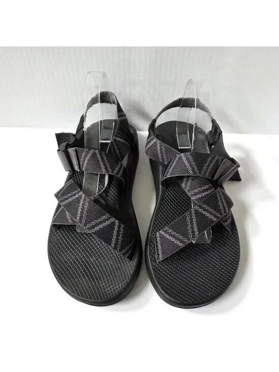 Chaco Shoes Mens 12 Mega Z Classic Black Stripe Adjustable Hiking Sandals