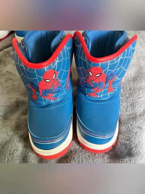 Marvel Kids Blue & Red Spider-Man Snow Boots toddler 10