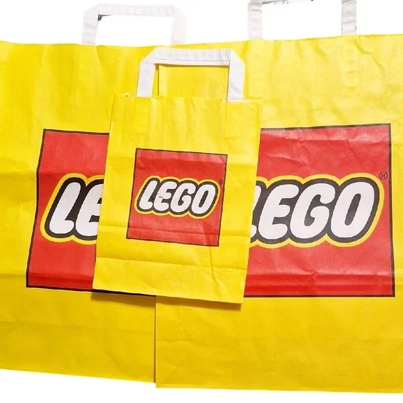 LEGO‎ Bright Yellow Bags with Red Logo