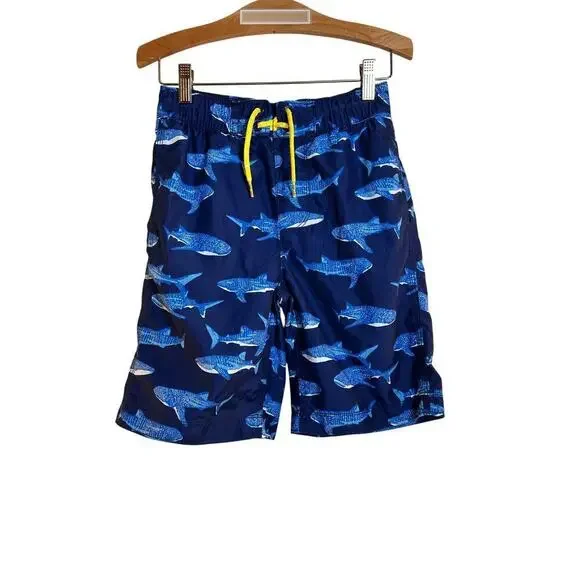 GAP KIDS Boy’s Blue Shark Camouflage Swim Board Shorts / Size: L 10
