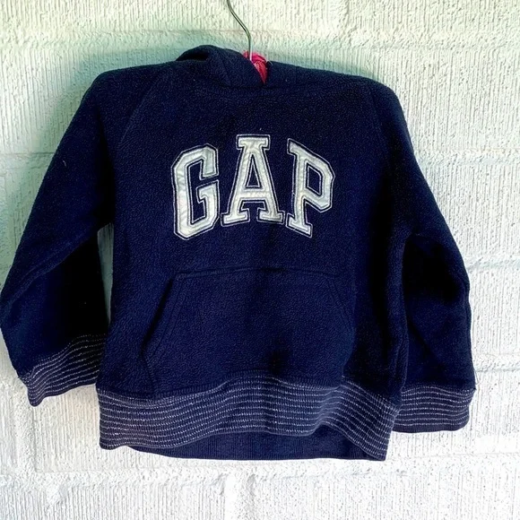 Gap Fleece Fuzzy Logo Hoodie Kids Sweatshirt sz 3 years