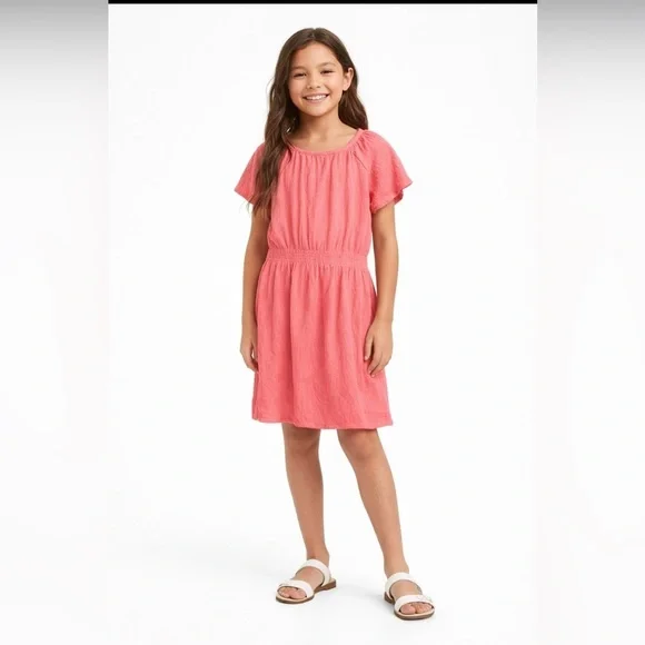Gap Kids Smocked Flutter Dress Xxl 14-16 new with tags