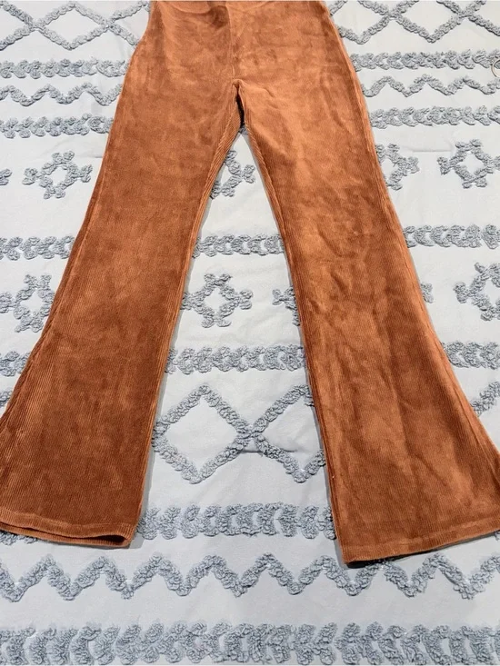 Gap Kids Brown Corduroy Flare Pants XL (12) Pull-On Stretch Velvet Cord