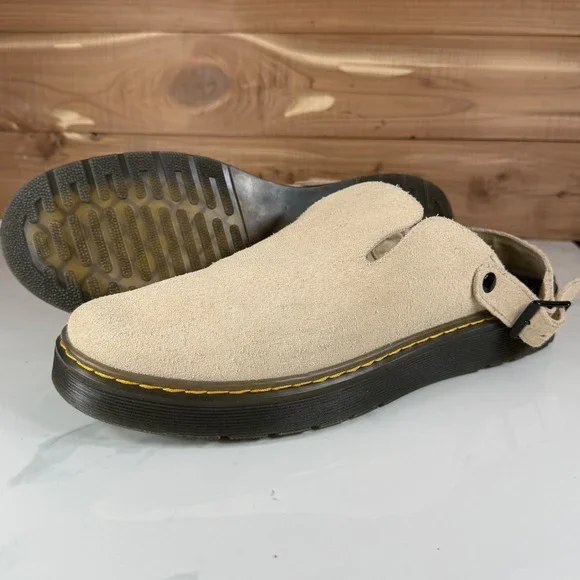 Dr Martens‎ Carlson Lusso Suede Mules Sandals Clogs Beige Mens 14 M