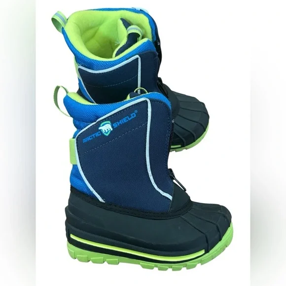 Arctic Shield Blue Green Insulated Snow Boots Waterproof Winter Outdoor Kids 7