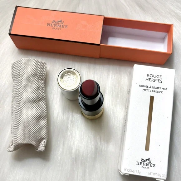 Hermès🐎Rouge a Levres Hermès Matte Lipstick #48 Rose Boise Mat NIB