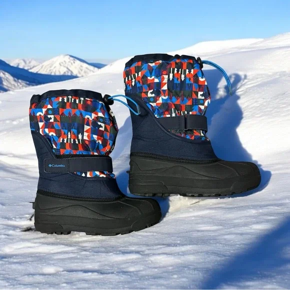 Columbia youth Powderbug‎ Plus Il Print Snow Boot-Girls Size 5
