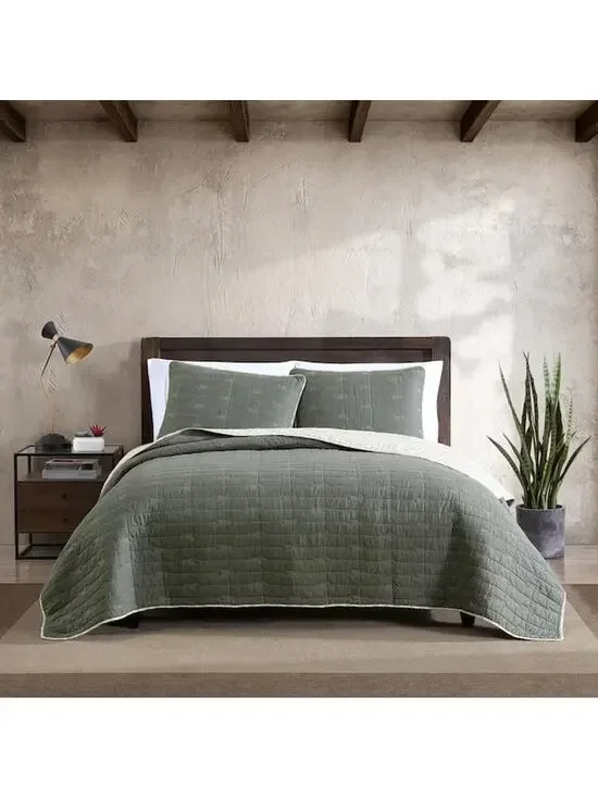 Eddie Bauer Home Troutdale 2-pc. Quilt Set Green Size Twin NWT Cabincore Cottage