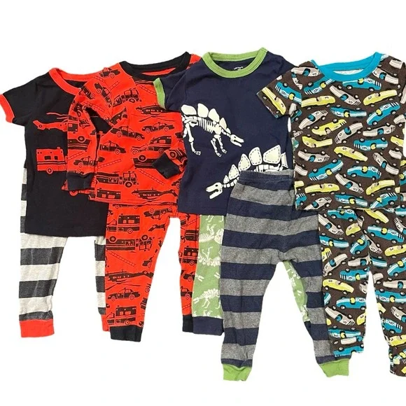 Carters Toddler Boys 18M Pajama Set Lot 4 Snug Fit Cotton 2‎ Piece Pajamas