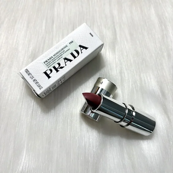 Prada🤍 Monochrome Hyper Matte Mini Lipstick P56 Notte Deep Berry NIB