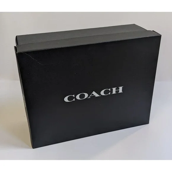 Coach Black EMPTY Shoe Storage Gift Large Cardboard Box ONLY 13.75 x 11 x 5.5
