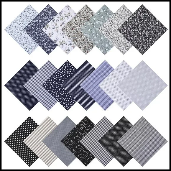Vintage Cotton Fabric Squares Pre-Cut Quilting Sewing DIY Craft Patchwork