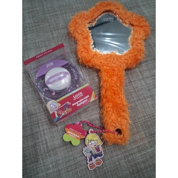 Y2K Lizzie Mcguire Profusion Holographic Liquid Highlighter & Handheld Mirror