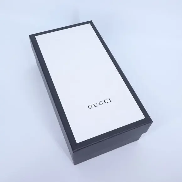 GUCCI Black and White Shoe Size Gift Box 12.5x6.5x4.25