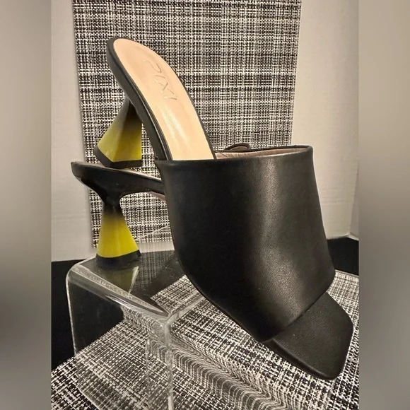 Pixi Black Leather Dress Sandals