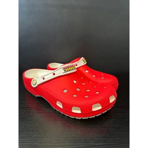 Crocs Sonic the Hedgehog Classic Clogs Red White Mens 9 Womens 11 Shoes