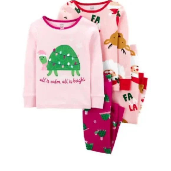 Carter's Kids' 4-Piece Holiday PJ Set