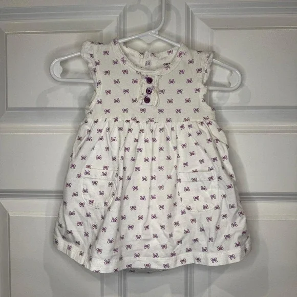 Carters Girls Bow Romper Dress Size 3 Months‎