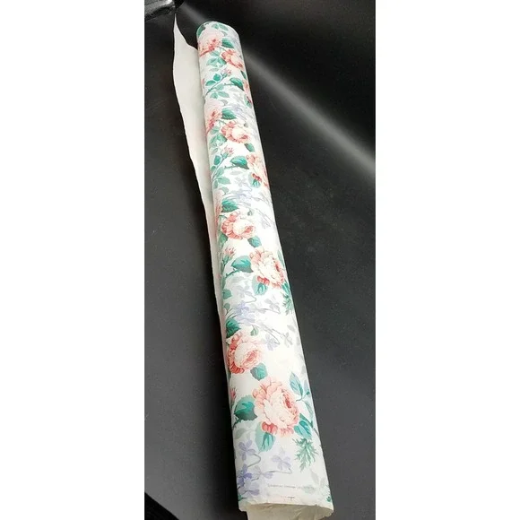 Vintage 1972 American Greetings  Corp Gift Wrapping Paper Floral‎ Open