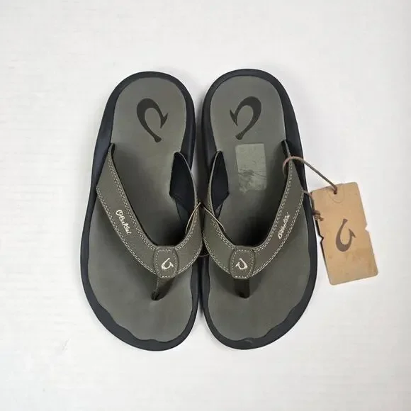 Olukai 'Ohana Beach Sandals Mens Size 8 Kona Olive Green Water Friendly