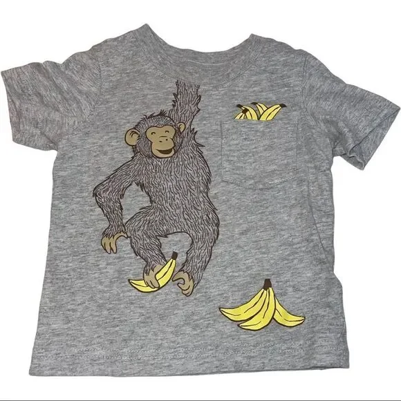 4/$25 - Carters Monkey‎ with Bananas Graphic T-shirt