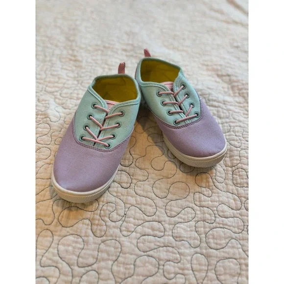 Carter's Girls Pastel Colorblock Canvas Sneakers Low Top Shoes Size‎ 1
