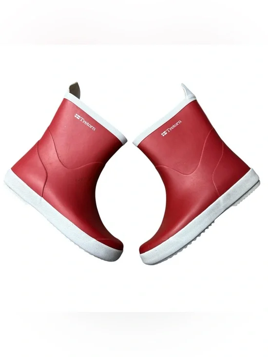 Tretorn Red and White Kids Rain Boots