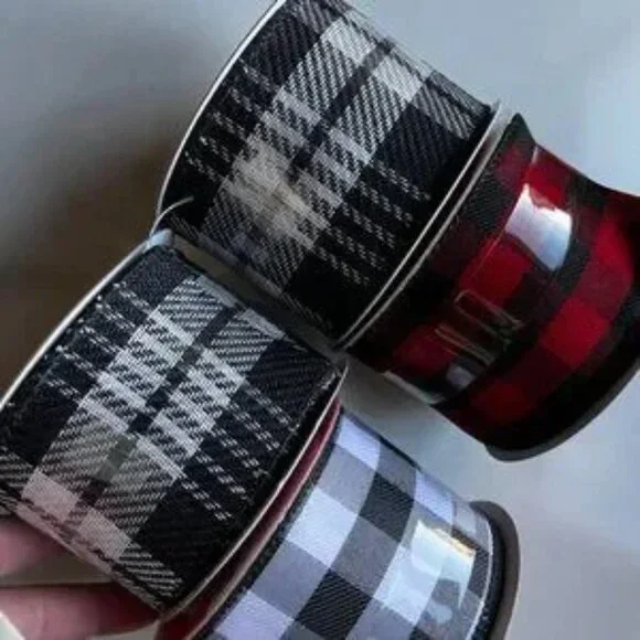 Holiday Wired Fabric Ribbon (4 rolls - new)‎ (80 feet in total!)