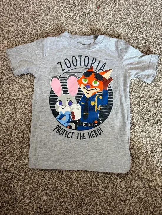 Disney Zootopia Toddler Shirt 2T Grey Judy Hopps Nick Wilde Carter's