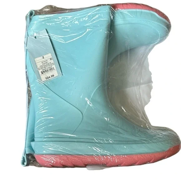 Kids Rainboots Sz 2 Cat&Jack Pink and Blue