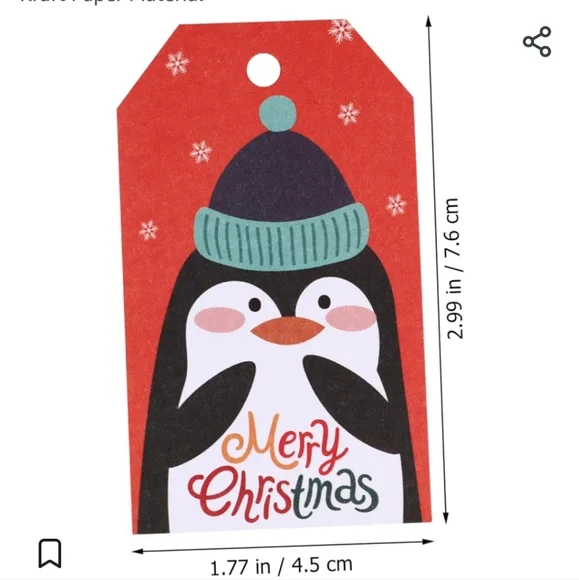 Inspirations by Hallmark Tie on Gift Tags- Penguins 10ct