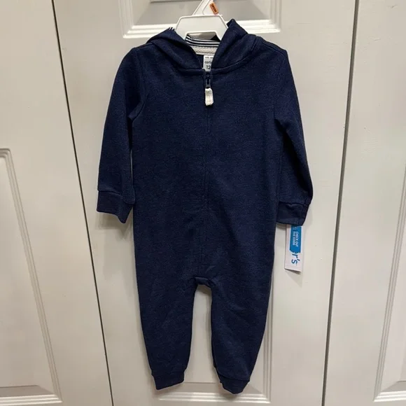 NWT‎ Carter's Navy Blue One Piece Cozy Hoodie