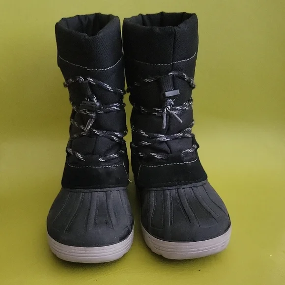 Pajar Black and Gray Kids Snow Boots