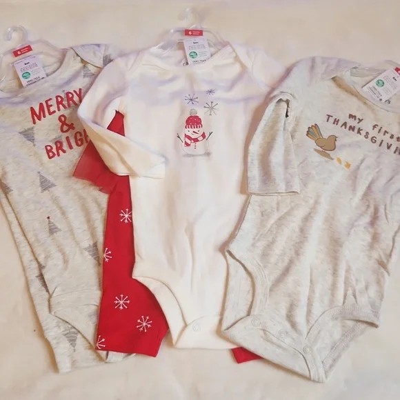 Holiday, Christmas, Carter's Baby, Thanksgiving, Christmas Outfits sz 6 months