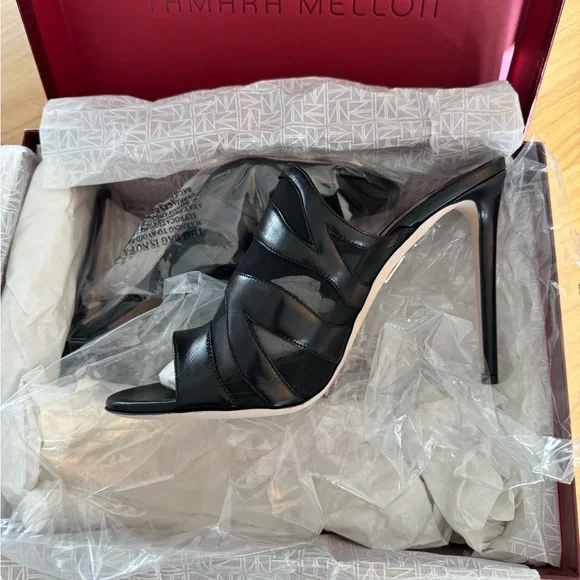 Tamara Mellon Black Conquest 105 Heeled Mule
