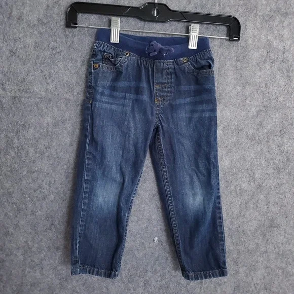 Simple Joys by Carters‎ Jeans Boys 3T Drawstring Pockets Solid Denim Distressed