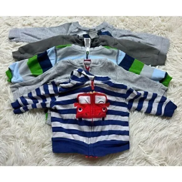 5 piece Baby Boys Size 3-6 month toddler sweaters and thermal bundle by Carters