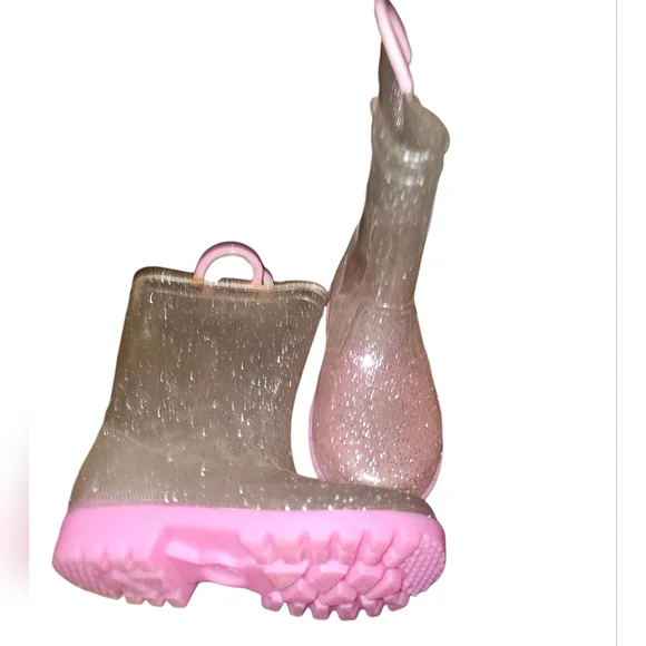 Glittery Light Up Pink Kids Boots