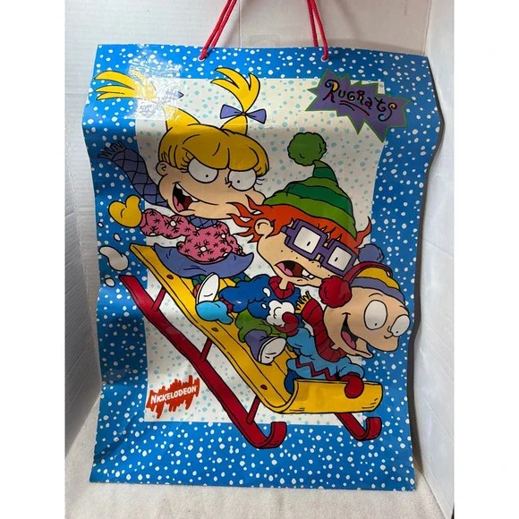VTG‎ 1998 Rugrats Holiday Gift Bag Nickelodeon American Greetings Jumbo 17x9x24