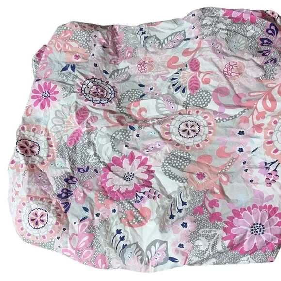 Pottery barn kids baby crib sheet colorful floral abstract 10% organic cotton