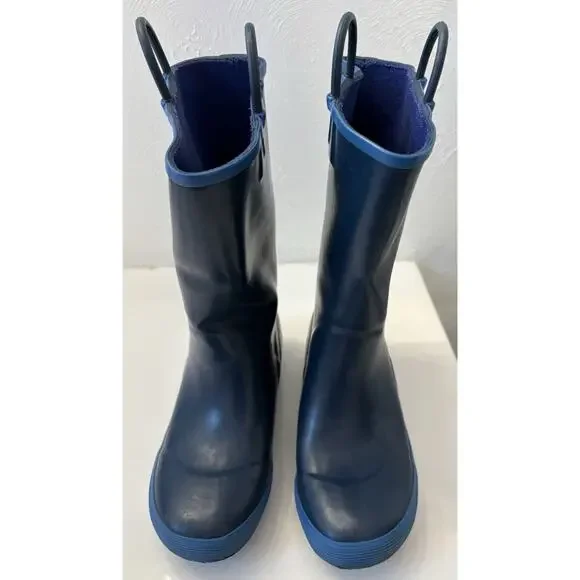 L.L.Bean Kids' Puddle Stompers Rain Boot Blue Size 3 Waterproof Outdoors
