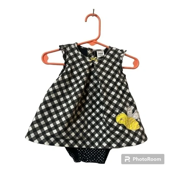 Carter’s Child of Mine Bee Polka Dot Onesie Romper