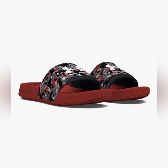 Under Armour UA Ignite Select Slides Men's Summer Red Camo Size 9 NWT *under*