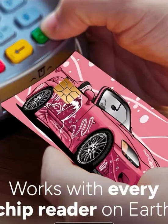 Pink suki Credit Card Sticker – (comes with front and back sticker)