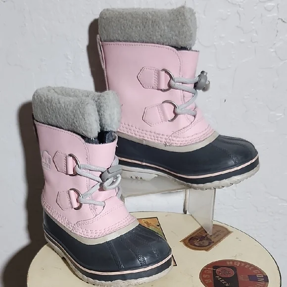 SOREL Childs 10 Pink Grey Winter Boots
