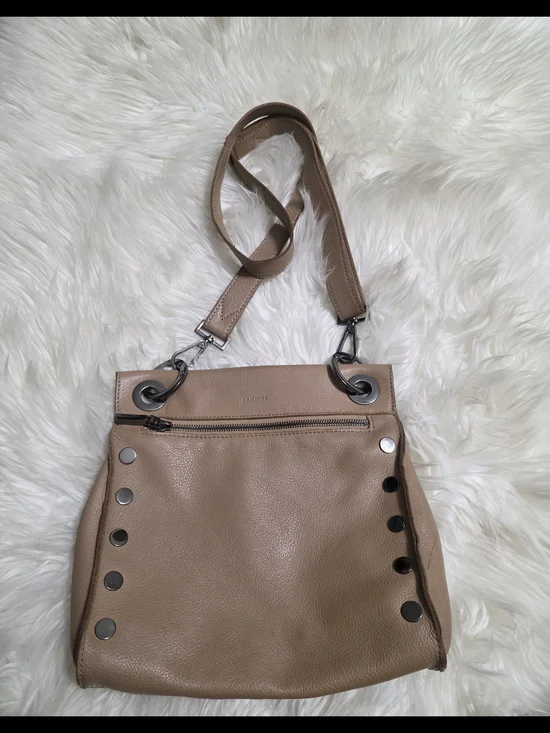 Hammitt Leather Crossbody Bag in Taupe