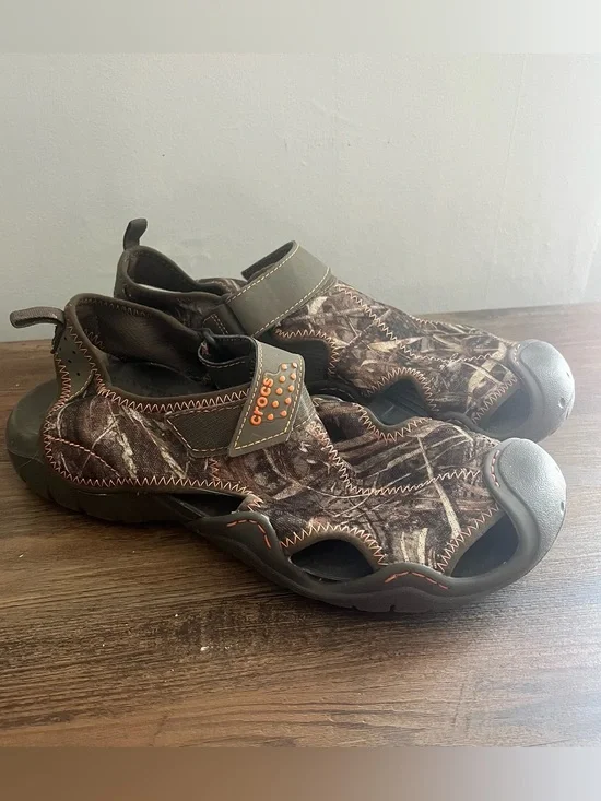 Crocs Swiftwater Realtree Max 5 Sandal Size 11 Men’s