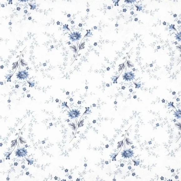Ralph Lauren Daisy Cottage Chic Blue Floral Twin Fitted & Flat Sheets‎