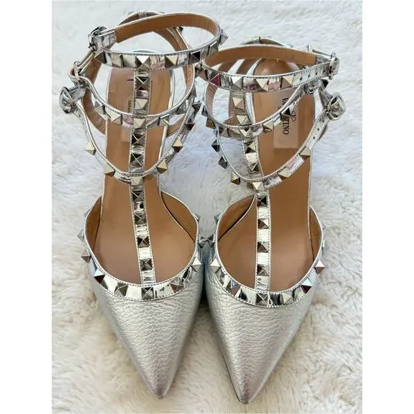 Valentino Garavani women gladiator heels shoes size 38,5 EU Authentic