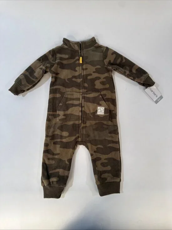 Carter's Camo Fleece Onesie, 6m